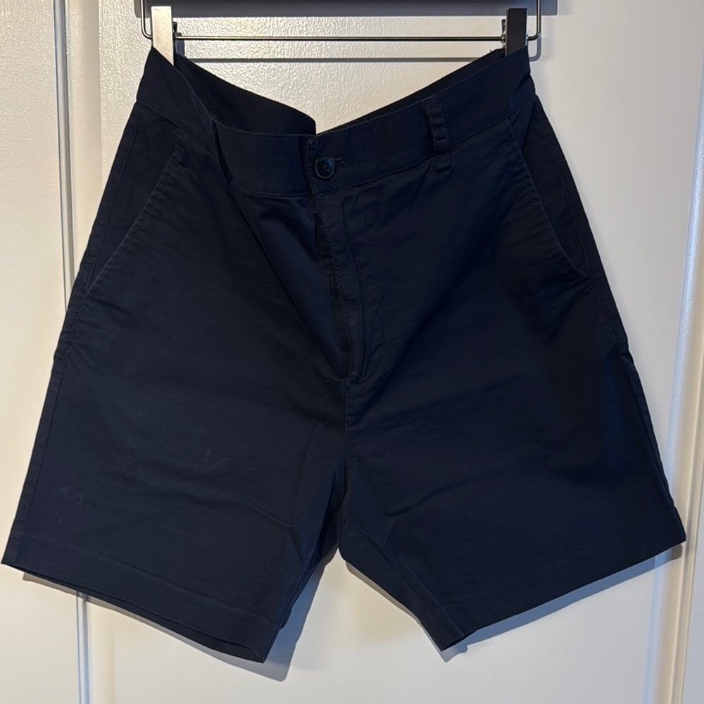 H&M Blue Flat Front Tailored Shorts